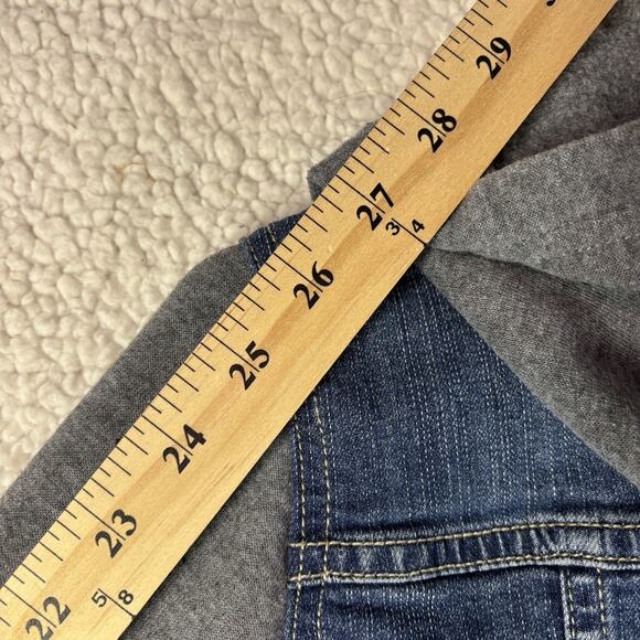 Disney Mickey Mouse Jacket Double Sided Hoodie Denim Jacket Women's Size 1 (L) - Picture 10 of 11